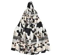 WHJSSF Dairy Cows' Hides Prints Halloween Adult Hooded Cape Cloak - Super Large Hooded Cloak No Zipper