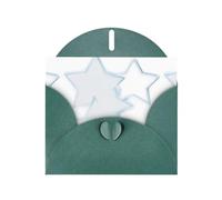 WHJSSF Dark Green Greeting Card Hazy five-pointed star Prints 4x6in for Christmas, children's birthdays, Valentine's Day, wedding anniversaries, and party invitations