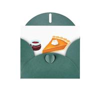 WHJSSF Dark Green Greeting Card Pumpkin Pie and Cranberry Jam Printed Perfect for Valentine's Day, Wedding Anniversary & Party Invitations