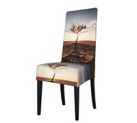 WHJSSF Dead tree in the desert Prints Protection Cover for Dining Chair - Soft, Comfortable, Wrinkle-Resistant Elastic Fits Most Armless Chairs