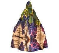WHJSSF Desert Grapes Prints Halloween Adult Hooded Cloak is a super large, comfortable, and durable cloak