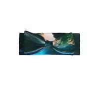 WHJSSF Diving Sea Turtle Prints Baby Bow Headband - Soft & Stretchy Newborn Throw for Cute Photo Shoots & Baby Showers