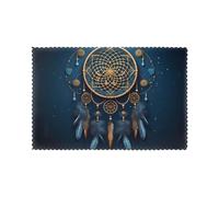 WHJSSF Dream Catcher Prints Placemats Set of 6 12x18in - Durable Table Layers with Heat-Resistant & Wrinkle-Free Polyester