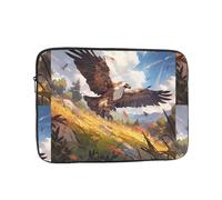 WHJSSF Eagle on The Grassland Prints Portable Laptop Sleeve 15 inch for Business Travel, School, Office, Daily Use