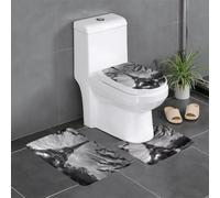 WHJSSF Eiffel Tower Pattern Prints 3 Piece Bathroom Rugs Set 24x16in - Plush Comfort & Non-Slip Safety for Your Spa-Like Retreat