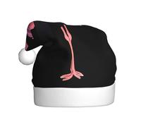 WHJSSF Elegant bow flamingo Pattern Christmas Hat Durable for Adult for Halloween, Christmas, New Year