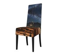 WHJSSF Elk in the meadow Prints Dining Chair Throws Stretch Slipcovers - Seamless Fit, Wrinkle-Free Comfort & Easy Care for Your Dining Room Chairs