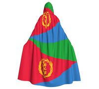 WHJSSF Eritrean flag Pattern Halloween Adult Hooded Cape Cloak with Bow Tie for Costume Parties, Cosplay