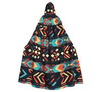WHJSSF ethnic geometric pattern Printing Halloween Adult Hooded Cape Super Large Hooded Cloak