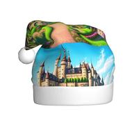 WHJSSF Fairytale Town Picture Christmas Hat for Adult Making It a Fun and Durable Gift for Men and Women