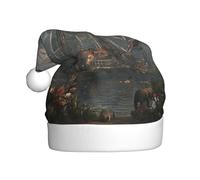 WHJSSF Ferris wheel at the zoo Picture Christmas Hat for Adult Making It a Fun and Durable Gift for Men and Women