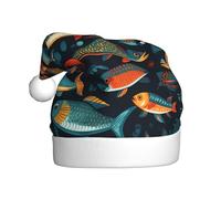WHJSSF fierce fish schools Picture Christmas Hat for Adult Festive Celebrations as a Gift for Men and Women