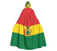 WHJSSF Flag of Bolivia Printing Halloween Adult Hooded Cape Cloak - Super Large Hooded Cloak No Zipper
