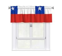 WHJSSF Flag of Chile Prints Housewarming Gift - Peach Skin Window Valance 54x18 for a Cozy Kitchen Refresh