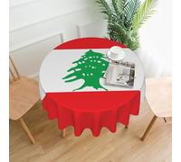 WHJSSF Flag of Lebanon Prints Round Decorative Tablecloth 60in - Elevate Your Dining Experience with a Stylish & Protective Table Throw