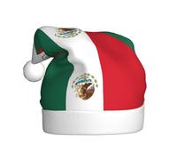 WHJSSF Flag of Mexico Pattern Christmas Hat Durable for Adult for Halloween, Christmas, New Year
