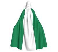 WHJSSF Flag of Nigeria Printing Halloween Adult Hooded Cape Cloak - Super Large Hooded Cloak No Zipper