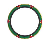 WHJSSF Flag of the Commonwealth of Dominica Prints Neoprene Steering Wheel Layer - Engineered for Durability & Universal Vehicle Fit