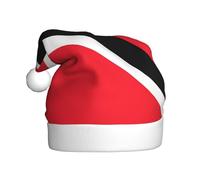WHJSSF Flag of Trinidad and Tobago Pattern Christmas Hat for Adult quality accessory soft, lightweight, and fluffy