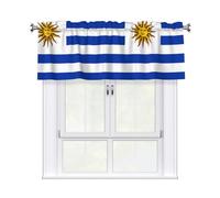 WHJSSF Flag of Uruguay Prints Housewarming Gift - Peach Skin Window Valance 54x18 for a Cozy Kitchen Refresh