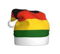 WHJSSF Flag of Zimbabwe Printing Men's and women's plush Christmas hats, adult New Year's holiday party caps