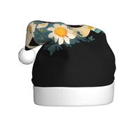 WHJSSF Flowers on the Moon Pattern Christmas Hat for Adult quality accessory soft, lightweight, and fluffy