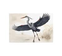 WHJSSF Flying Birds Crane Heron Pattern Placemats for Dining Table Set of 6 for Hotels, Homes, and Banquets as Decorative Table Decorations, Beautiful durable