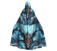 WHJSSF Flying Dragon Printing Halloween Adult Hooded Cloak for various party and carnival settings