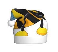 WHJSSF Flying Wasp Picture Christmas Hat for Adult Soft, lightweight Holiday party use