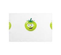 WHJSSF Fresh Green Tomatoes Prints Placemats Set of 6 12x18in - Heavy-Duty Polyester Table Covers Built for Durability & Heat Resistance