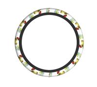 WHJSSF Frog Ladybug On Green Leaves Prints Neoprene Steering Wheel Layer - Engineered for Durability & Universal Vehicle Fit