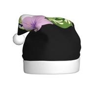 WHJSSF Frog under the morning glory Pattern Christmas Hat Durable for Adult for Halloween, Christmas, New Year