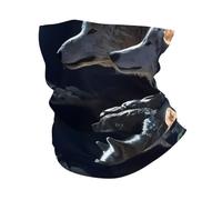 WHJSSF Full-Moon Wolves 3D Prints Multifunctional Sport Headband - Seamless Stretch Neck Gaiter for Running, Hiking, Cycling & Travel - Lightweight, Breathable & Quick-Drying