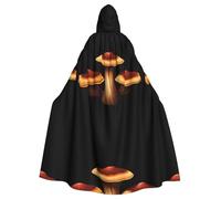 WHJSSF Geometric Ganoderma Pattern Halloween Adult Hooded Cape Cloak for wear during Halloween, role-playing