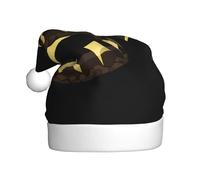 WHJSSF Geometric Rattlesnake Pattern Christmas hat for Adult Suitable for Halloween, Christmas and New Year wear