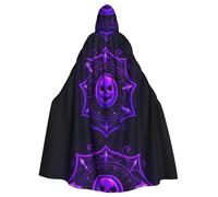 WHJSSF Ghost face in spider's web Prints Halloween Adult Hooded Cloak is a super large, comfortable, and durable cloak
