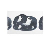 WHJSSF Ghosts flying across the sky Printing Placemats for Dining Table Set of 6 for Hotels, Homes, and Banquets as Decorative Table Decorations, Beautiful durable