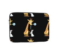 WHJSSF Giraffe and Bunny Blowing Bubbles Prints Portable Laptop Sleeve 17 inch for Business Travel, School, Office, Daily Use