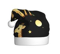 WHJSSF Giraffe's Starry Sky Journey Printing Christmas Hat for Adult Halloween party usage
