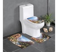 WHJSSF Grand Canyon Printed Bathroom Anti Slip Quick Drying Three Piece Set, Slip Quick Drying Durable Shower Bath mat
