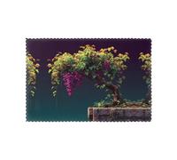 WHJSSF Grape Vines On The Cliff Prints Placemats Set of 6 12x18in - Heavy-Duty Polyester Table Covers Built for Durability & Heat Resistance