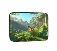 WHJSSF Grasshopper Butterfly Prints Portable Laptop Sleeve 15 inch for Business Travel, School, Office, Daily Use