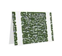 WHJSSF Gray Greeting Card Abstract maze Printed Perfect for Valentine's Day, Wedding Anniversary & Party Invitations