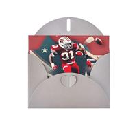 WHJSSF Gray Greeting Card American Football Printed Perfect for Valentine's Day, Wedding Anniversary & Party Invitations