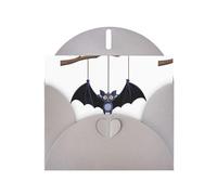 WHJSSF Gray Greeting Card Bat hanging on a branch Printed Perfect for Valentine's Day, Wedding Anniversary & Party Invitations