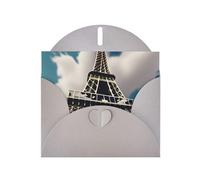 WHJSSF Gray Greeting Card Beautiful Tower Paris Prints 4x6in for Christmas, children's birthdays, Valentine's Day, wedding anniversaries, and party invitations