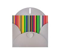 WHJSSF Gray Greeting Card Colorful Rainbow Stripe Prints 4x6in for Christmas, children's birthdays, Valentine's Day, wedding anniversaries, and party invitations