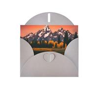 WHJSSF Gray Greeting Card grand teton national park Printed Perfect for Valentine's Day, Wedding Anniversary & Party Invitations