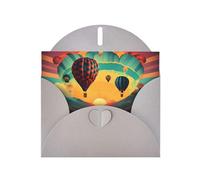 WHJSSF Gray Greeting Card hot air balloon sunset Printed Perfect for Valentine's Day, Wedding Anniversary & Party Invitations