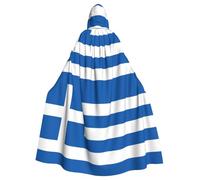 WHJSSF Greek flag Printing Halloween Adult Hooded Cloak for various party and carnival settings